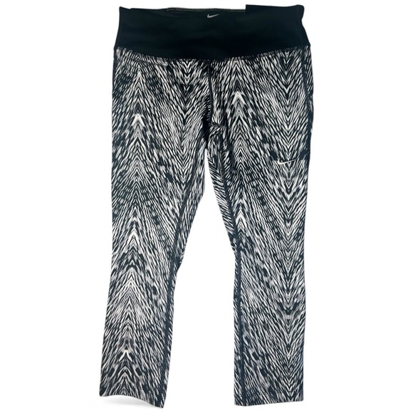 Nike Pants - Nike Dri-fit Women's XS Epic Run Crops Printed Tight Cropped Pants Capris Tights